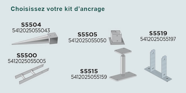 Garage-Carport en bois porte sectionnelle | 506 x 699 cm | Bois autoclave | 28 mm d'épaisseur