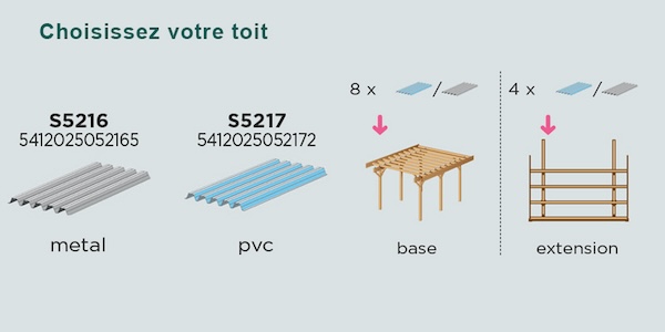 Carport en bois pour camping-car modulable | 406 x 506 cm + extension possible | Bois autoclave