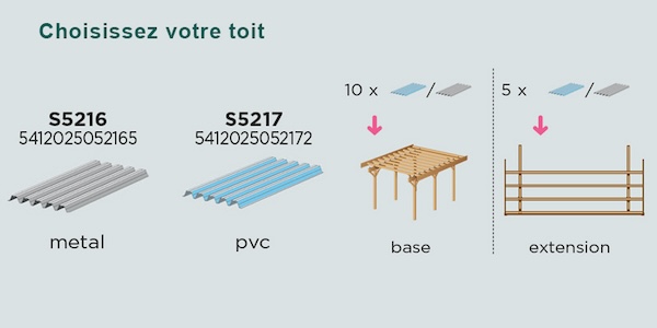 Carport en bois pour camping-car modulable | 506 x 506 cm + extension possible | Bois autoclave