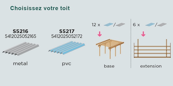 Carport en bois pour camping-car modulable | 606 x 506 cm + extension possible | Bois autoclave