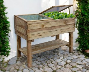 Serre en bois sur pied + géotextile | 120 x 60 x 90 cm | Bois autoclave