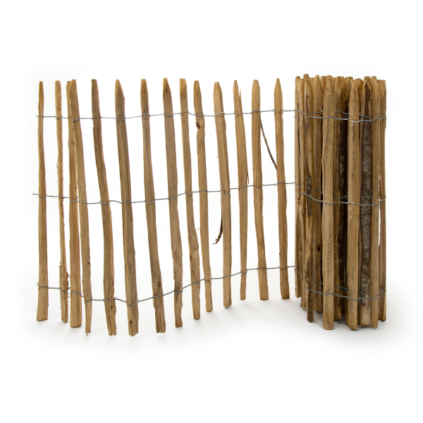 Ganivelle en bois de Châtaignier | 500 x 100 cm | 40-50 mm d'épaisseur 