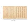 Portail battant en bois OSTEND | 300 x 180 cm | Bois pin brut