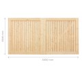 Portail battant en bois OSTEND | 350 x 180 cm | Bois pin brut