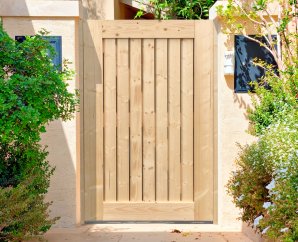 Portillon battant en bois OSTEND | 100 x 180 cm | Bois pin brut