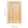 Portillon battant en bois OSTEND | 100 x 180 cm | Bois pin brut