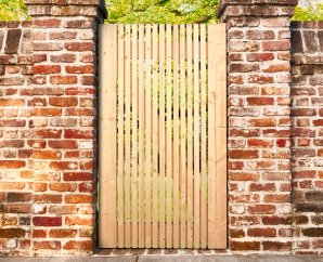 Portillon battant en bois ANTWERP | 100 x 180 cm | Bois pin brut