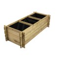 Potager en bois rectangulaire + géotextile  | 140 x 140 x 40 cm | Bois autoclave