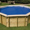 Bâche à bulles pour piscine en bois Olympia/SAMOA 355x505 cm - 400 microns
