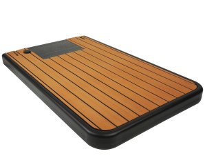 Plancher de douche Solaris 2 en 1 couleur Teck avec réservoir 20L