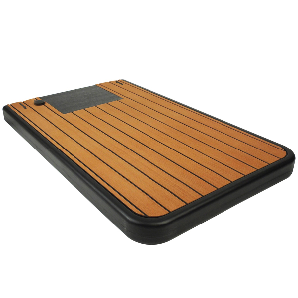 Plancher de douche Solaris 2 en 1 couleur Teck avec réservoir 20L