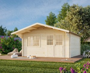 Abri de jardin toit en pente Britta 4,46 x 4,46 m – Palmako