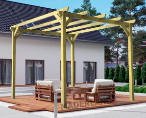 Pergola bois autoportée en kit LE HAVRE – MADERLAND, plusieurs tailles disponibles