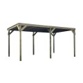 Carport en bois traité autoclave 300x500 cm – Abri voiture robuste SOLID