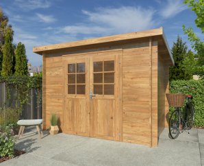 Cabanon bois moins de 5 m² Alice | 276 x 180 | Bois Traité Autoclave | 28 mm d'épaisseur