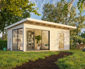 Abri en kit bois Andrea | 595 x 300 | Bois Brut | 44 mm d'épaisseur