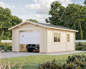 Garage voiture Roger porte sectionnelle 4,26 x 5,98 m – Palmako
