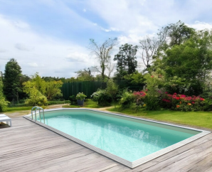 Piscine bois semi-octogonale sur-mesure AQUAPINS | Plusieurs dimensions disponibles