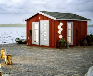 Abri bois panneaux préassemblés Ly | 330 x 452 | Bois Brut | 88 mm d'épaisseur