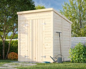 Petit abri monopente 183 x 170 cm | Bois brut | Leif | 3 m²