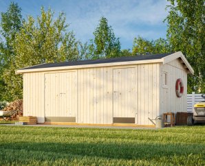 Petit chalet de rangement en bois, 561 x 330 cm | Bois brut | Olaf | 16,9 m²