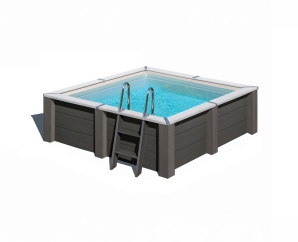 Piscine bois composite extérieure carrée 315 x 315 – H 96 cm SUNBAY