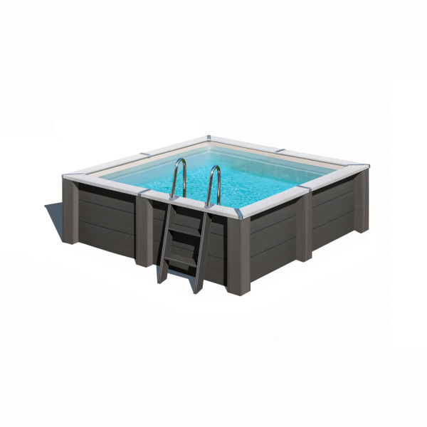 Piscine bois composite extérieure carrée 315 x 315 – H 96 cm SUNBAY