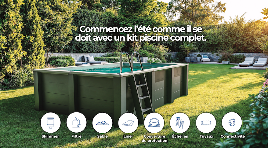 Petite piscine composite rectangulaire 315 x 175 – H 96 cm SUNBAY