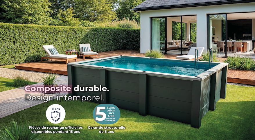 Petite piscine composite rectangulaire 315 x 175 – H 96 cm SUNBAY