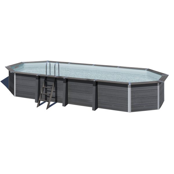 Piscine composite ovale 8,04 m x 3,86 m x H 1,24 m – GRÉ