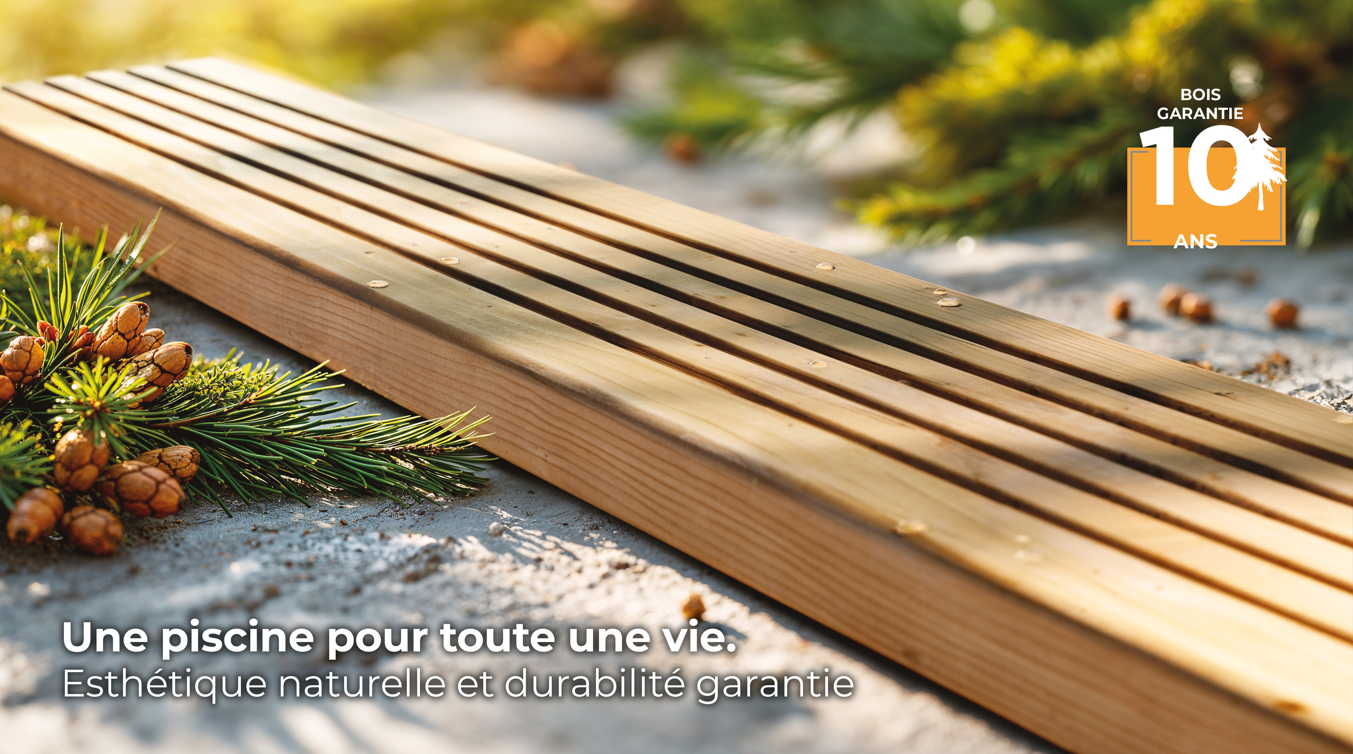 Piscine en bois ovale en kit Macadamia – 632 x 335 cm H 1,30 m – Sunbay GRÉ