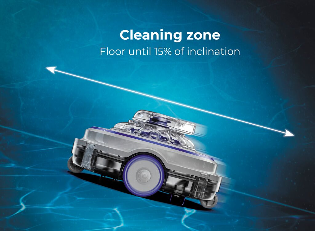 Robot nettoyage sans fil pour piscines hors-sol et enterrées jusqu'à 10 x 5 m - GRE