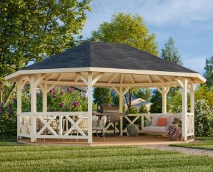 Kiosque de jardin en bois Betty 551 x 701 cm  - Palmako