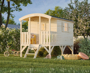 Maisonnette en bois sur pilotis Huck 1,80 x 2,03 m – Palmako