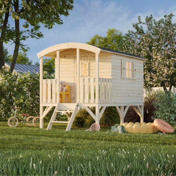 Maisonnette en bois sur pilotis Huck 1,80 x 2,03 m – Palmako