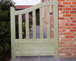 Portillon battant en bois GHENT | 100 x 130 cm | Bois pin brut