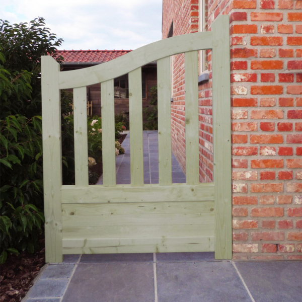 Portillon battant en bois GHENT | 100 x 130 cm | Bois pin brut