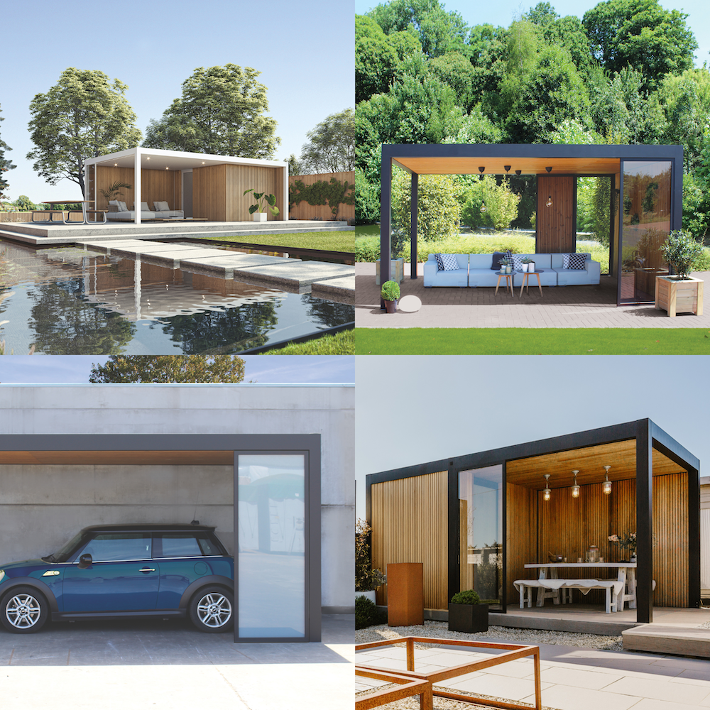 Pergola bois et aluminium MALUWI – GARDIVAL – 388 x 298 cm