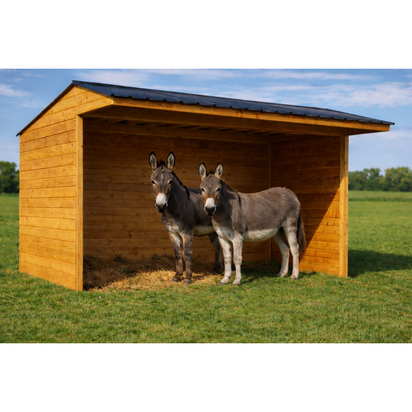 Abri pour animaux en bois traité – Modèle 400 x 292 cm