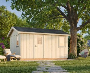 Cabanon bois panneaux Hedwig | 330 x 452 | Bois Brut | 88 mm d'épaisseur