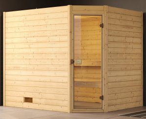 Sauna Traditionnel d'Angle VALIDA 3 | 5 places | 239x189 - H 204 cm