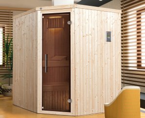 Sauna isolé d'intérieur traditionnel KIRUNA 2 | 3 places | 194 x 177 - H 199 cm