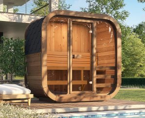 Sauna Extérieur WEKA LAADI 1 | 1-2 personnes | Ø 205 × 125 cm | Bois Thermo-traité 42 mm