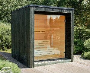 Sauna Extérieur Cube WEKA LUUA | 4-6 personnes | 210 × 254 cm | Isolation 175 mm | Pré-assemblé