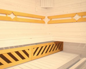 Pack confort WEKA 3 – dossiers et panneau de chaise longue pour sauna XXL