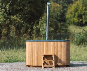 Bain nordique ovale en fibre de verre – 2 personnes (1,85 × 0,95 m) – Baltresto