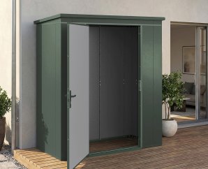 Abri Jardin Métal Gary 187 x 87 cm vert | Acier 0,7mm