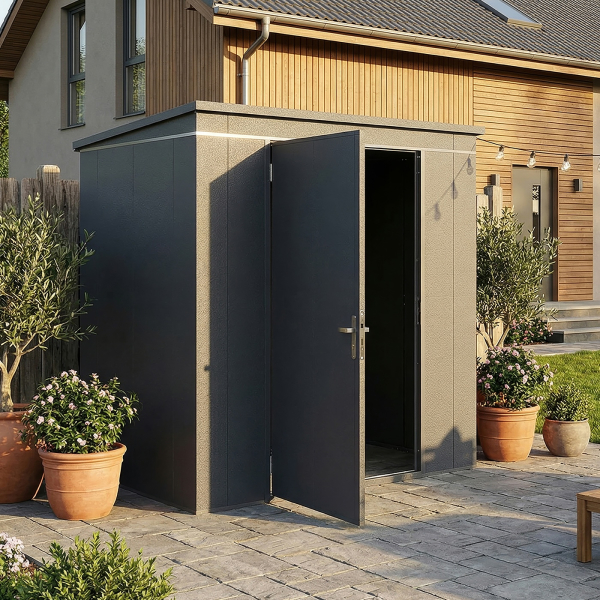 Abri Jardin Métal Gary 187 x 137 cm Anthracite | Acier 0,7mm