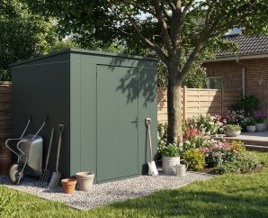 Abri Jardin Métal Gary 187 x 187 cm Vert | Acier 0,7mm