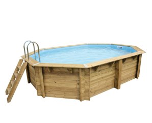 Vue extérieure piscine bois AZURA 3 x 4 m – hauteur 120 cm